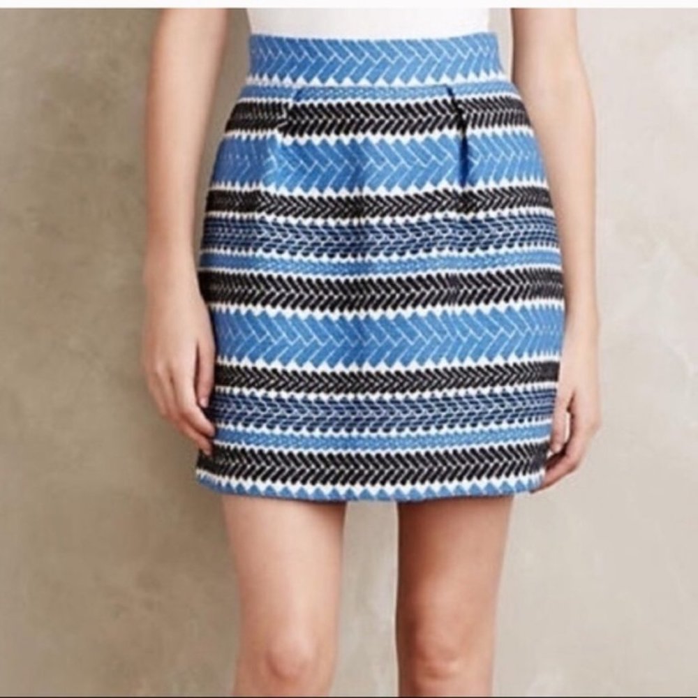 Nomad Morgan Carper Anthropologie Jacquard skirt